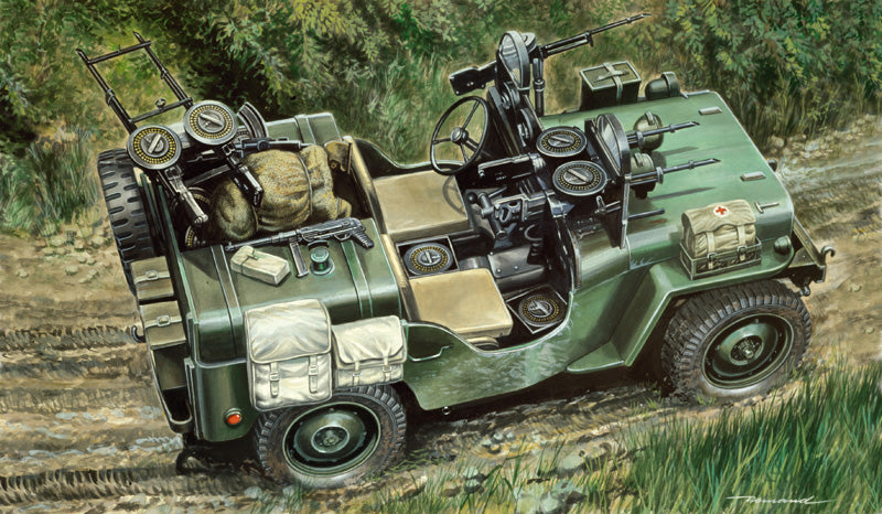 Italeri 1/35 COMMANDO CAR JEEP Military Scale Model Kit 320