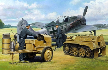 Tamiya 1/48 German Aircraft Power Supply Unit & Kettenkraftrad military Model Set