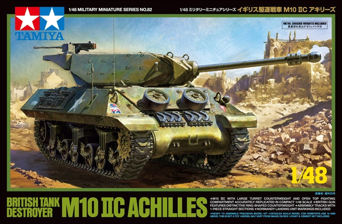 Tamiya 1/48 BRITISH TANK DESTROYER M10 IIC Scale Model Kit 32582