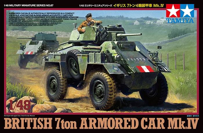 Tamiya 1/48 BRITISH 7TON ARMORED CAR MK.IV Scale Model kit 32587
