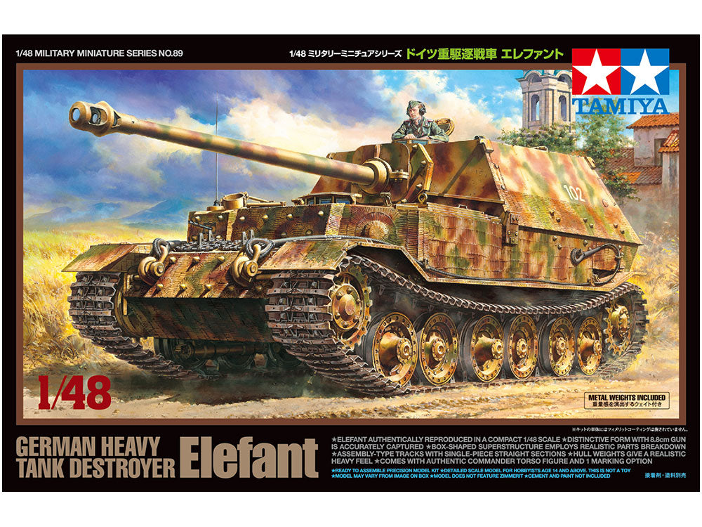 Tamiya 1/48 GERMAN TANK DESTROYER ELEFANT Scale Model Kit 32589