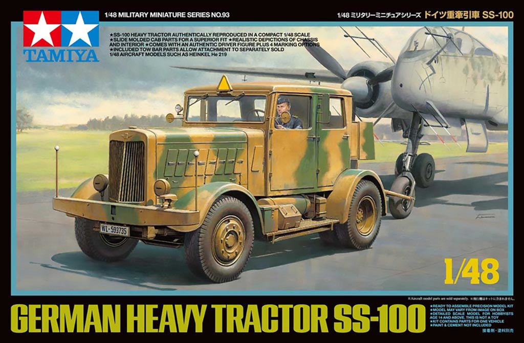 Tamiya 1/48 German Heavy Tractor SS-100 Model Kit 32593