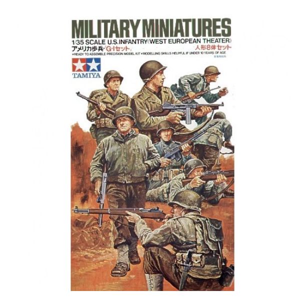 Tamiya 1/35 U.S. INFANTRY EURPEAN THEATER Scale Model Figure Kit 35045