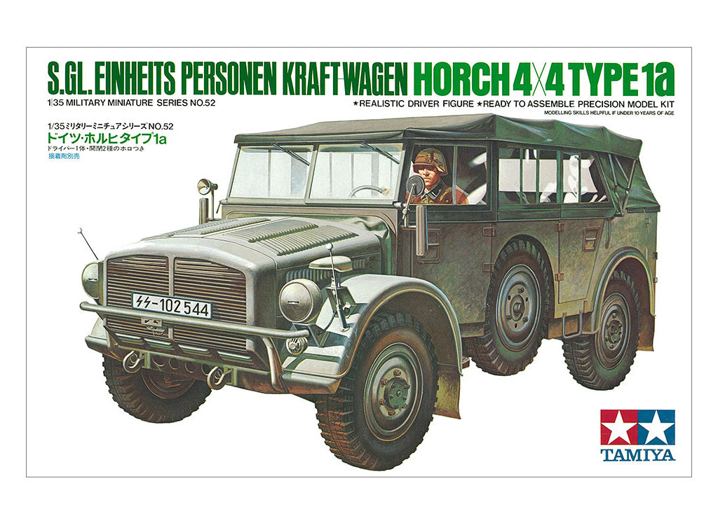 Tamiya 1/35 German Horch Type 1A Ltd  Scale Model Military Kit 35052