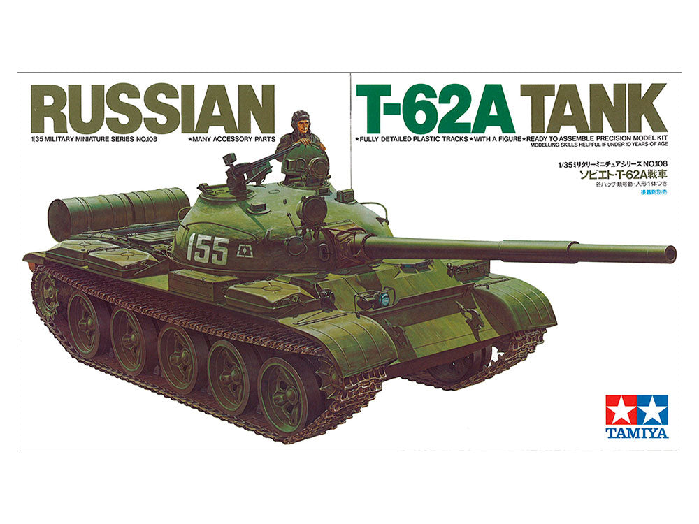 TAMIYA 35108 Russian T-62A Tank 1:35 Military Model Kit