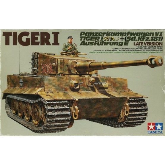 Tamiya 1/35 Tiger I Late Version Tank 35146 Military Model Kit