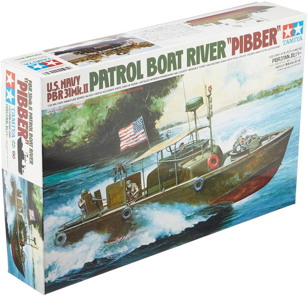 Tamiya 1/35 U.S. NAVY PBR31 MKII 'PIBBER' Scale model boat Kit 35150