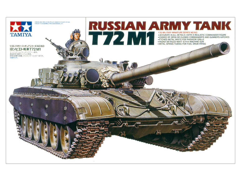 Tamiya 1/35 Russian Army Tank T72M1 Military Model Kit 35160