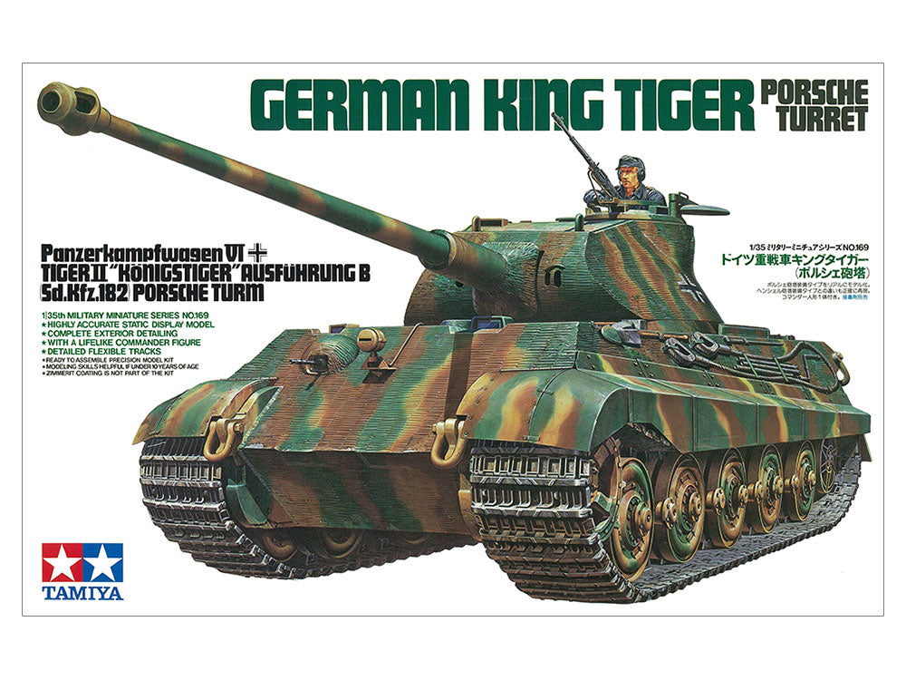 Tamiya 1/35 King Tiger Porsche Turret Scale Model Tank Kit 35169