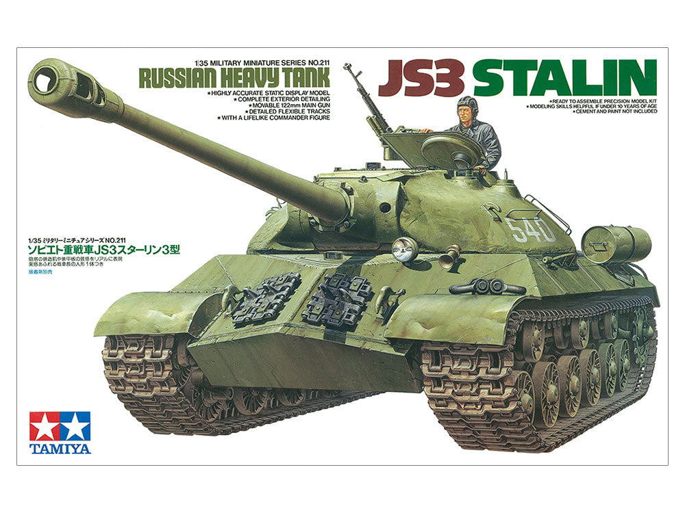 Tamiya 1/35 1/35 RUSSIAN HEAVY TANK JS3 STALIN Military Scale Model 35211