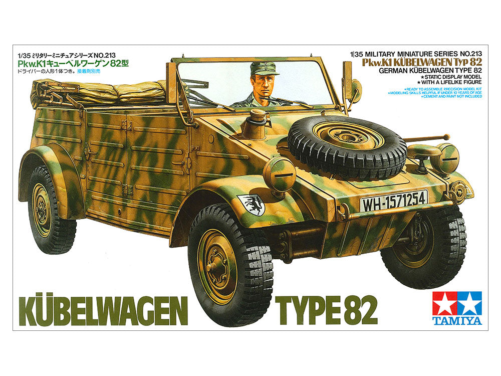 Tamiya 1/35  German Kubelwagen Type 82 Scale Model Kit 35213