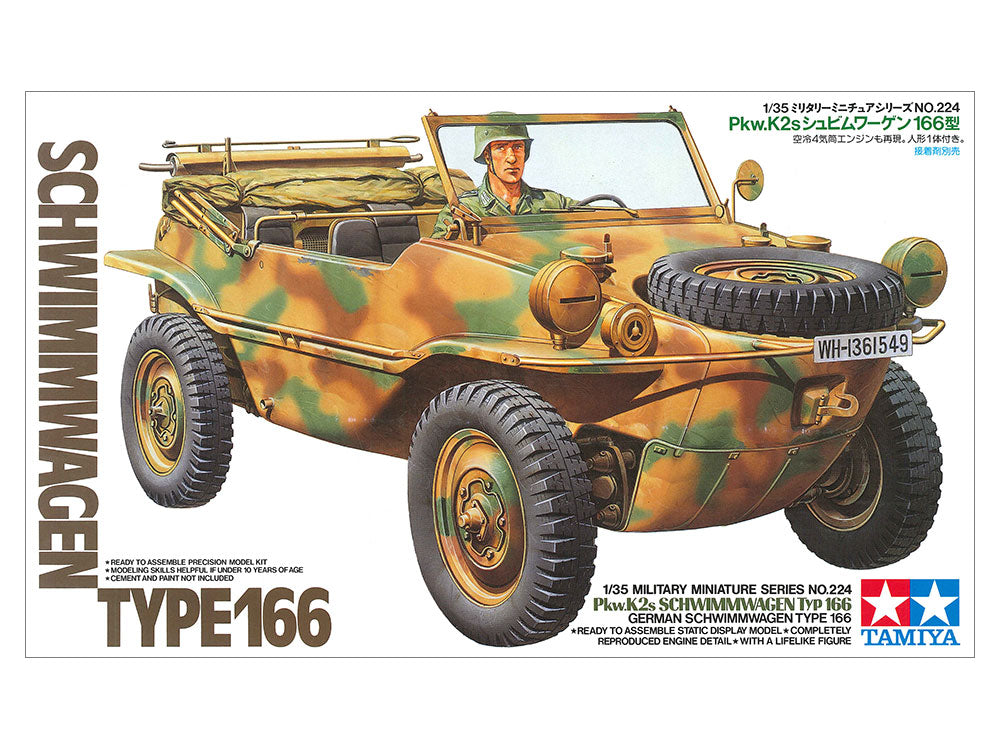 Tamiya 1/35 German Schwimmwagen Type 166 Military model kit 35224