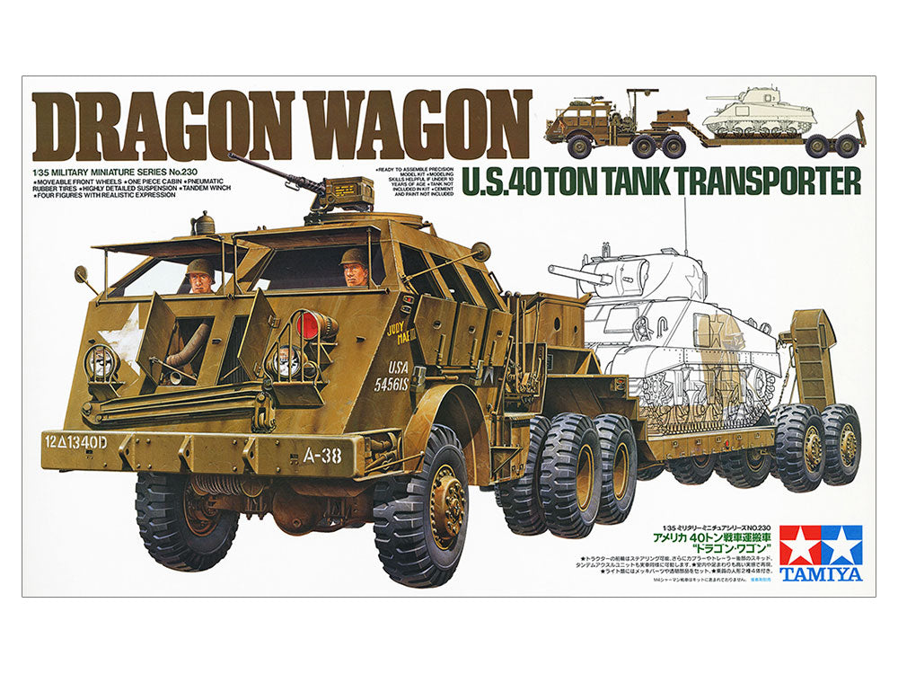 Tamiya 1/35 Tank Transporter Dragon Wagon Scale Model Kit 35230