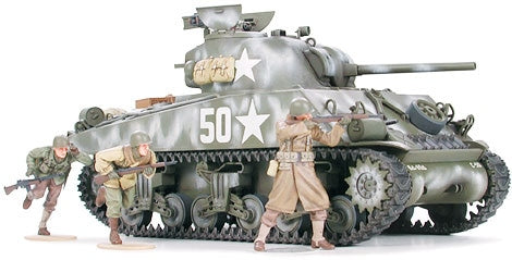 Tamiya 1/35 M4A3 Sherman 75mm Gun Late Tank Scale Model Kit 35250