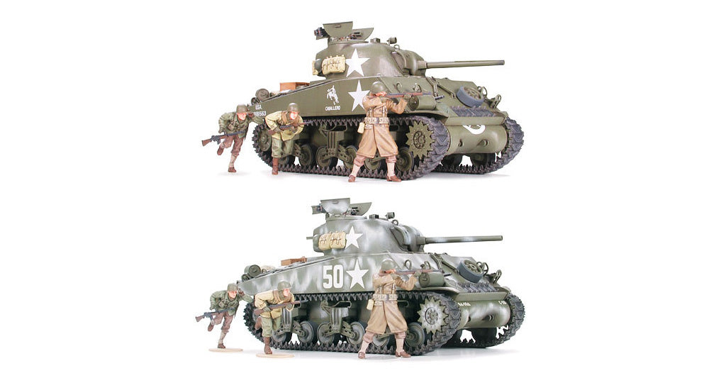 Tamiya 1/35 M4A3 Sherman 75mm Gun Late Tank Scale Model Kit 35250