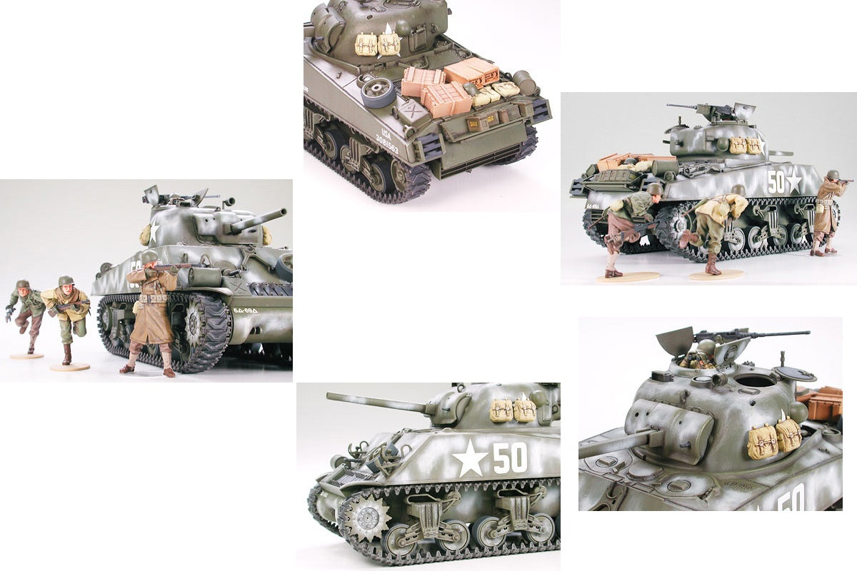 Tamiya 1/35 M4A3 Sherman 75mm Gun Late Tank Scale Model Kit 35250