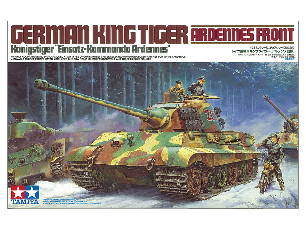 Tamiya 1/35 German King Tiger Tank (Ardennes Front) Military Model kit