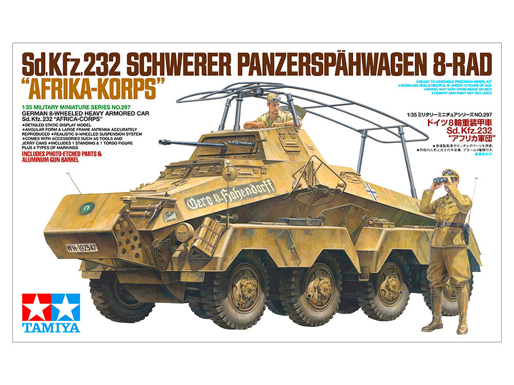 Tamiya 1/35 Sd.Kfz.232 Africa Corps Tamiya military model kit 35297