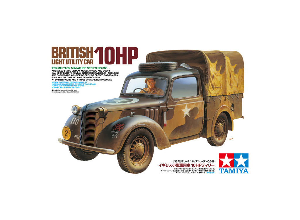 Tamiya 1/35 British Light Utility Car 10hp Military Truck Model Kit 35308