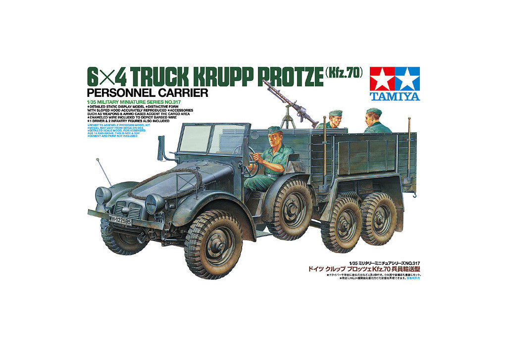 Tamiya 1/35 German 6x4 Krupp Protze Personnel Carrier Truck Model Kit