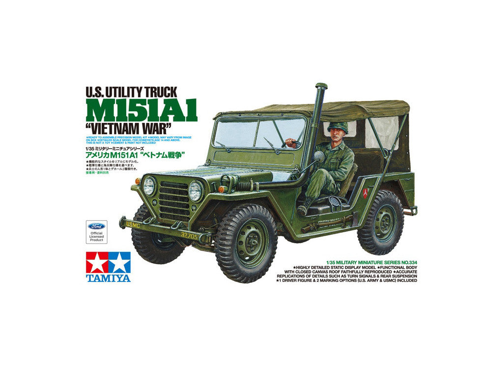 Tamiya 1/35 U.S. Utility Truck M151A1 Jeep "Vietnam War" Scale Model kit 35334