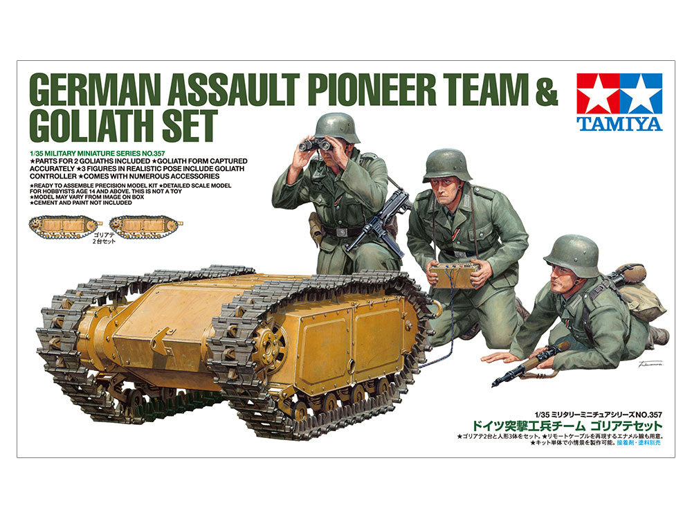 Tamiya 1/35 GERMAN ASSAULT PIONEER TEAM W/ GOLIATH SET Military Model kit