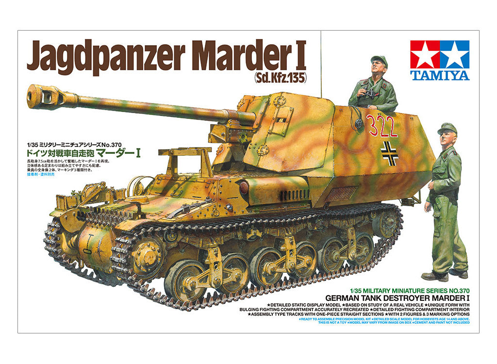 Tamiya 1/35 German Tank Destroyer Marder I Scale Model kit 35370