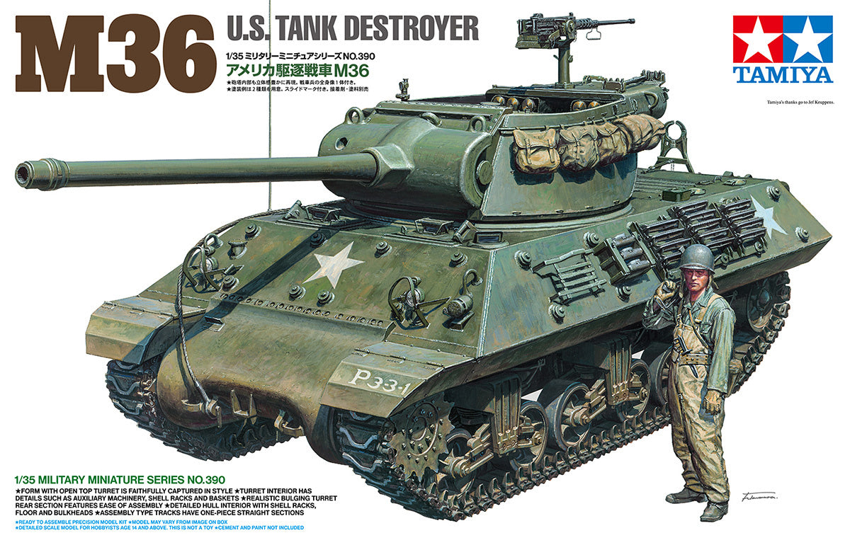 Tamiya 1/35 U.S. Tank Destroyer M36 Scale model Kit 35390