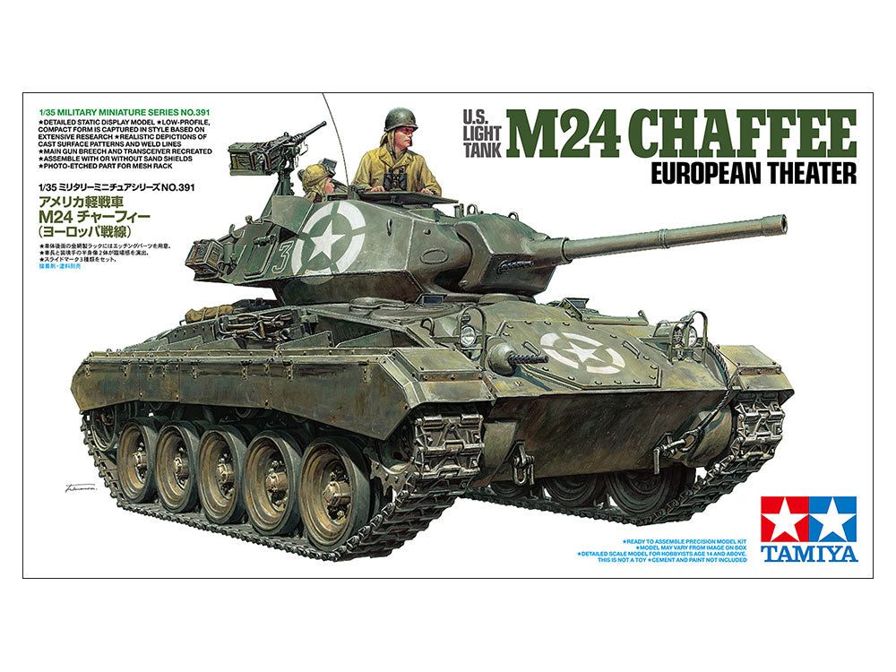 Tamiya 1/35 U.S. Light Tank M24 Chaffee European Theatre Scale Model 35391
