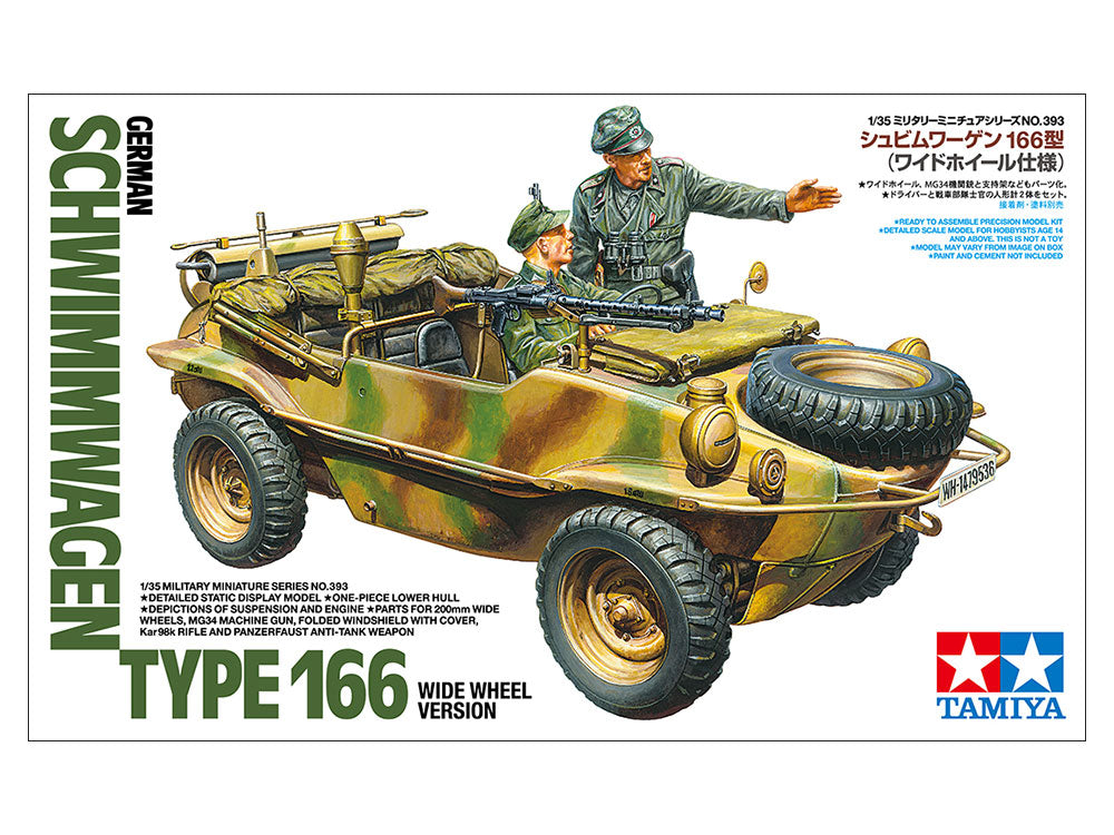 Tamiya 1/35 Schwimmwagen T166 WW Military Model kit 35393