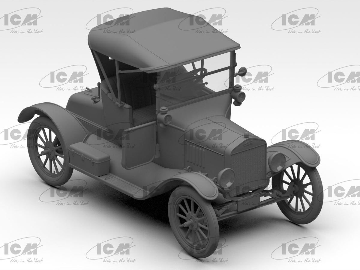 ICM 1/24 Ford Model T Runabout 1918 American Passenger Car Scale Model Kit