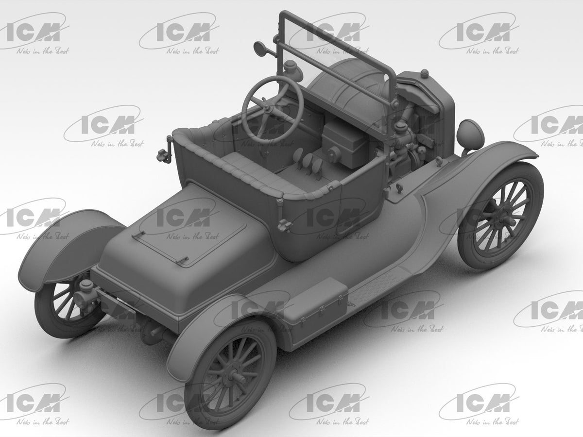 ICM 1/24 Ford Model T Runabout 1918 American Passenger Car Scale Model Kit
