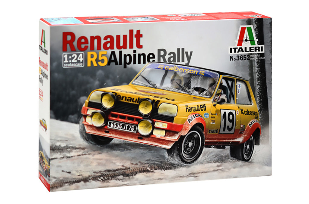 Italeri 1/24 RENAULT R5 ALPINE RALLY Car Scale Model Kit 3652
