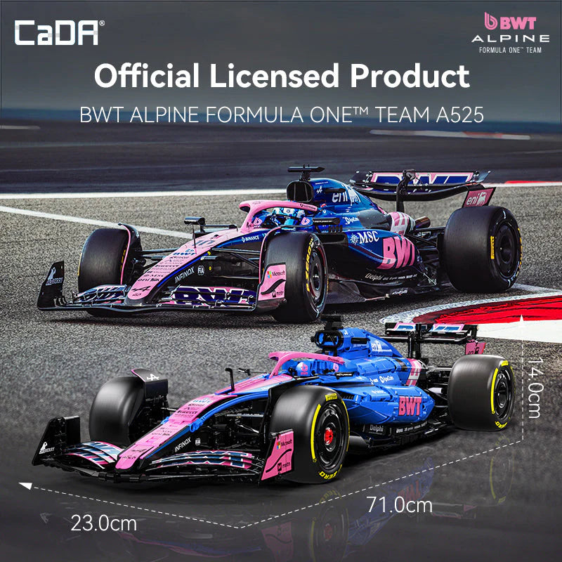 CaDA 1:8 BWT Alpine F1 Team A525 Racing Car 2173 pcs C64012W