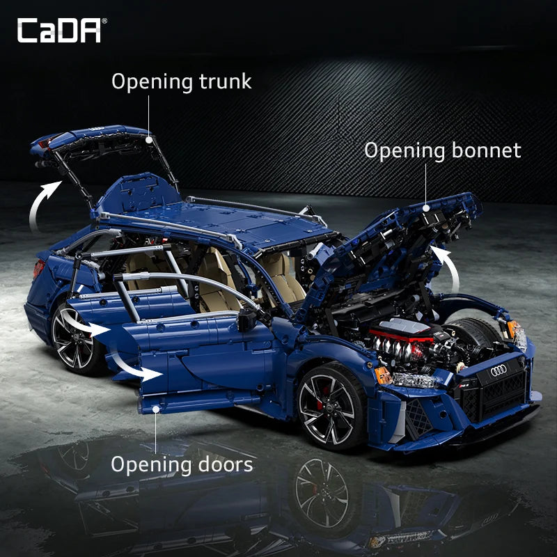 CaDA Audi RS6 Avant (2019) Master Series 1:8 Brick Model 4663pcs C61615W