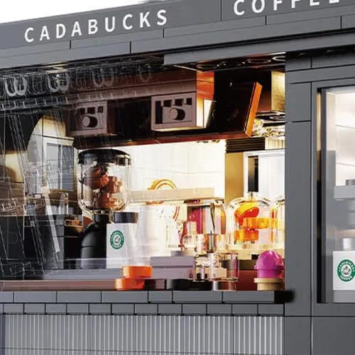 CaDA Street Coffee House - 768 Piece Brick Build Model Kit