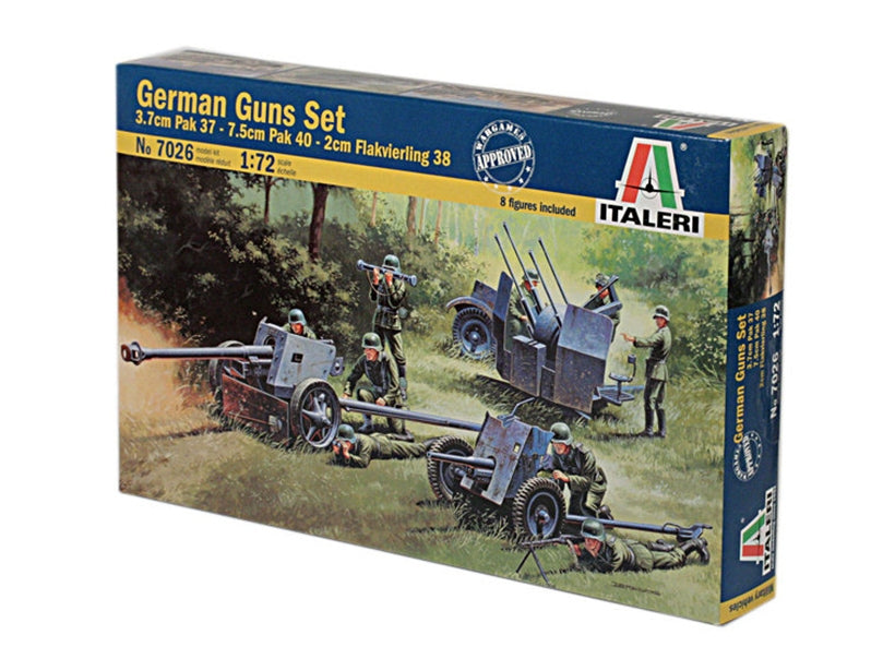 Italeri 1/72 Pak35 + Pak40 + Flack38 Anti-tank-gun scale model kit 7026
