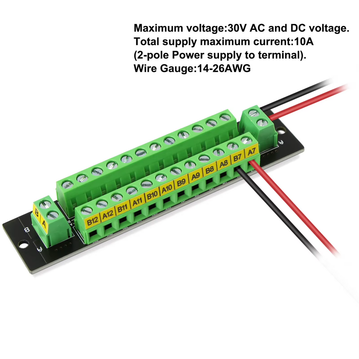 Mini Split Trainboard Model Railway Power Distribution Splitter Board 2 Input 2 x 12 Outputs ...