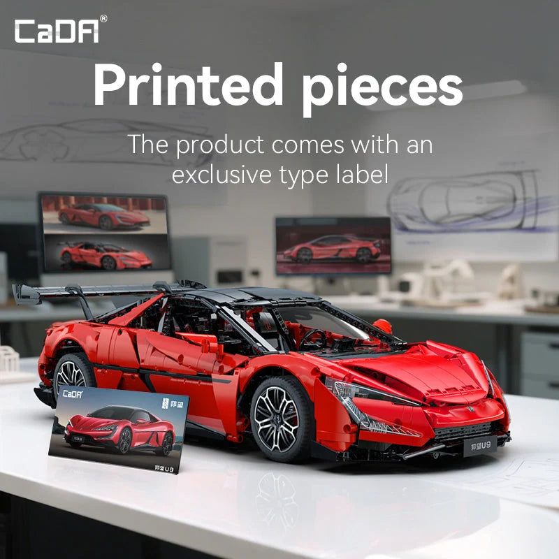 CaDA 1:8 BYD Yangwang U9 Electric Super Coupé - 3671 pcs C64011W