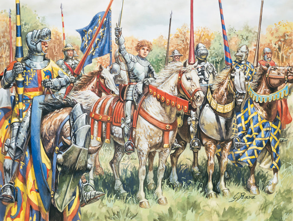 Italeri 1/75 FRENCH WARRIORS (100 YEARS WAR) Model Figures 6026