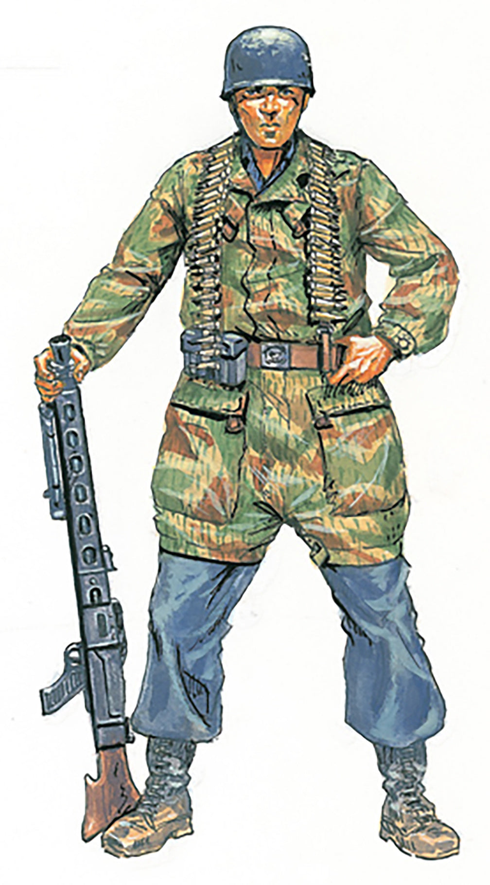 Italeri model figures kit 1/72 WWII- GERMAN PARATROOPERS 6045