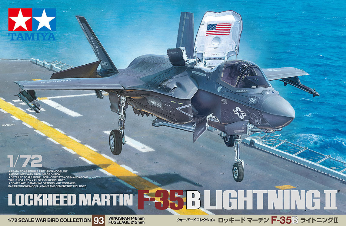 Tamiya 1/72 F-35B Lightning II Fighter jet model Kit 60793