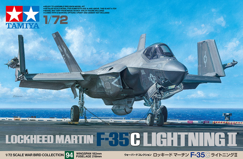 Tamiya 1/72 F-35C Lightning II Model Plane Kit 60794