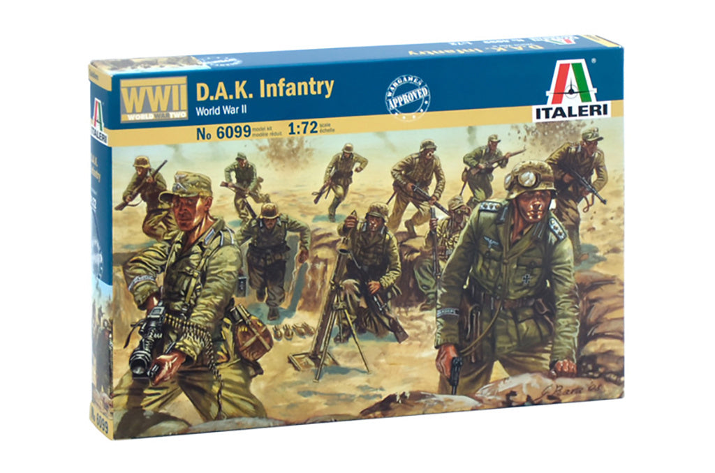 Italeri 1/72 WWII German DAK Infantry (48 Figures) Model kit 6099