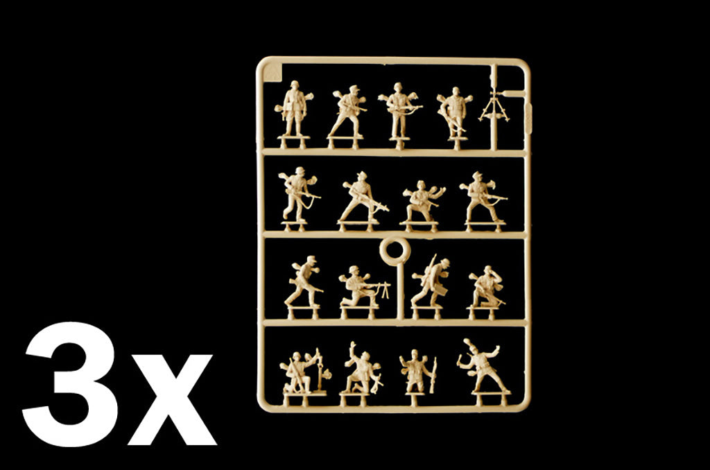 Italeri 1/72 WWII German DAK Infantry (48 Figures) Model kit 6099
