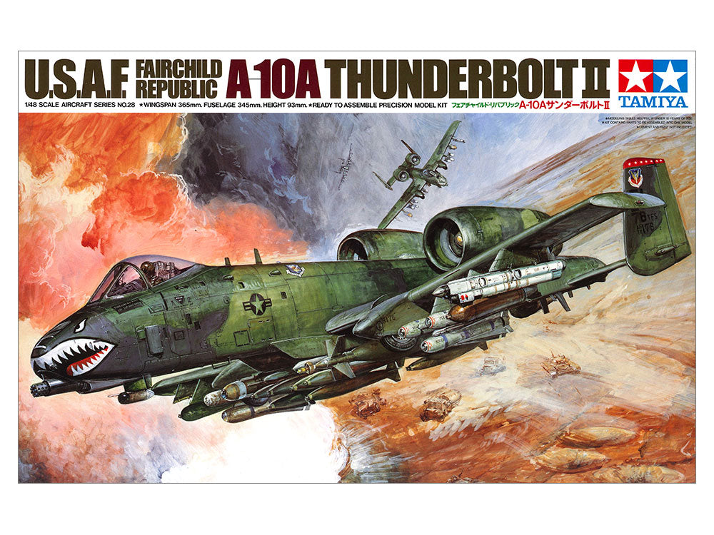 Tamiya 1/48 A-10A Thunderbolt II aircraft model kit 61028