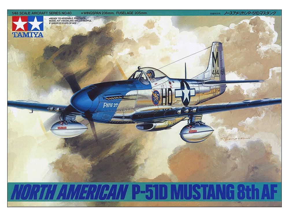 Tamiya 1/48 NORTH AMERICAN P-51D MUSTANG Model Kit 61040*