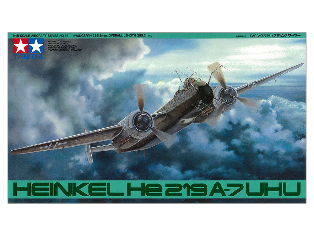 Tamiya 1/48 HEINKEL HE219 UHU Aircraft Model Kit 61057