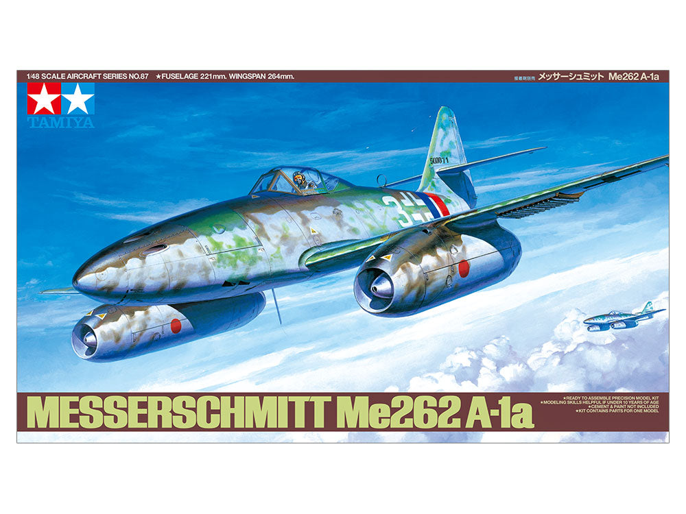 Tamiya 1/48  MESSERSCHMITT ME262 A-1A Model Plane Kit 61087*