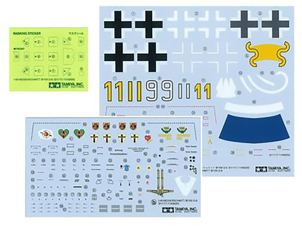 Tamiya 1/48 MESSERSCHMITT BF 109 G-6 Fighter Plane Scale Model 61117*